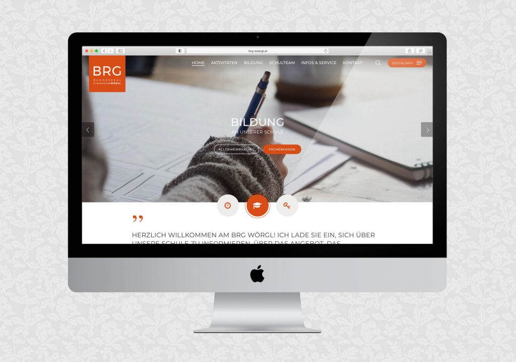 Website für das BRG Wörgl | © fein fein