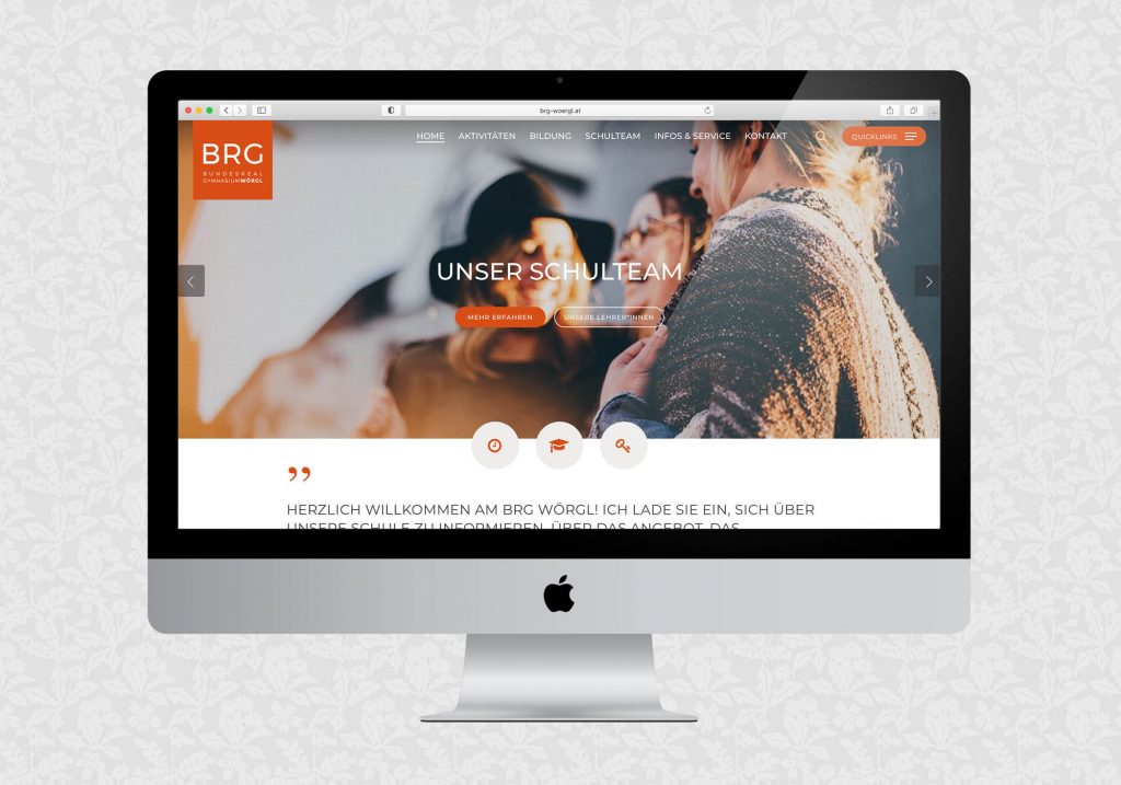Website für das BRG Wörgl | © fein fein
