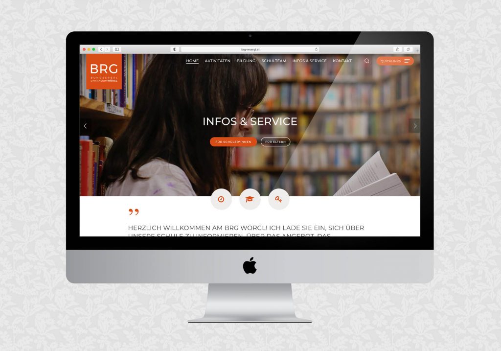 Website für das BRG Wörgl | © fein fein