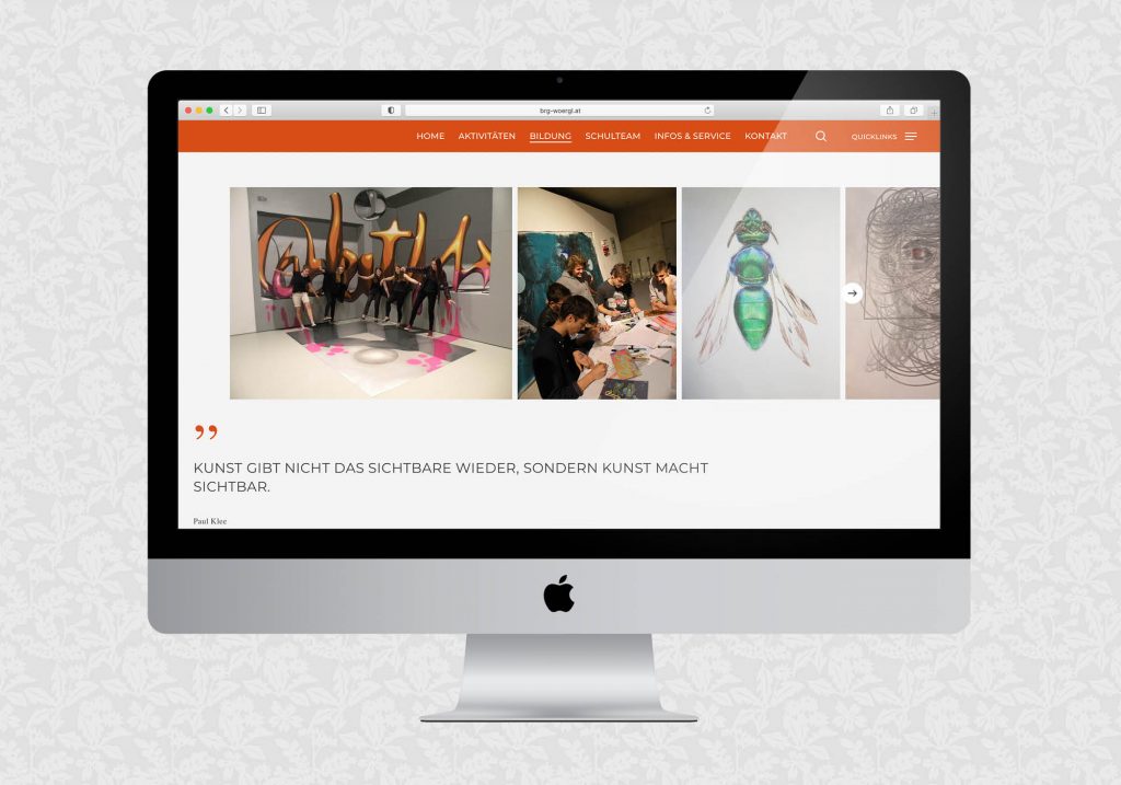 Website für das BRG Wörgl | © fein fein