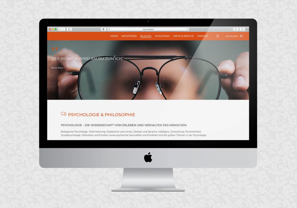 Website für das BRG Wörgl | © fein fein