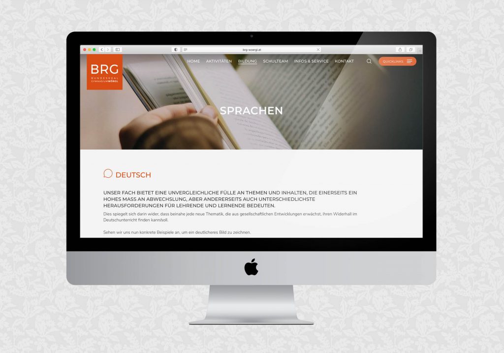 Website für das BRG Wörgl | © fein fein