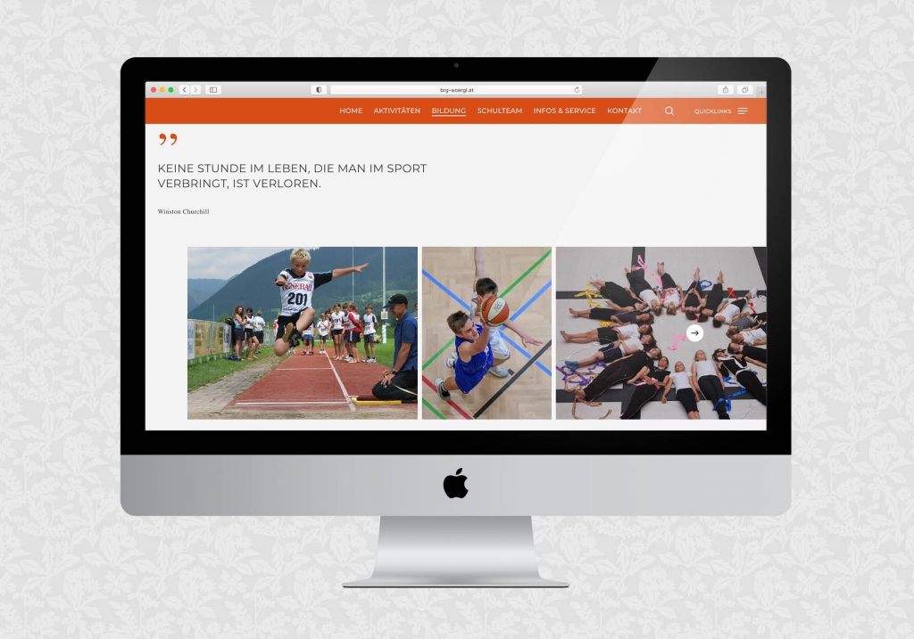 Website für das BRG Wörgl | © fein fein
