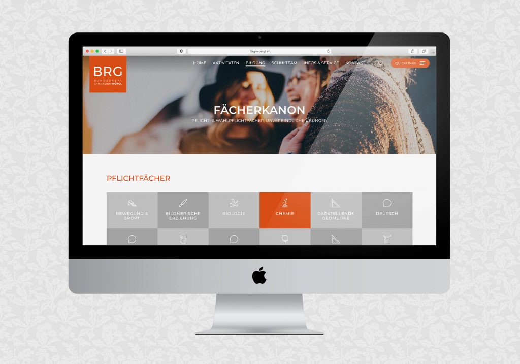 Website für das BRG Wörgl | © fein fein