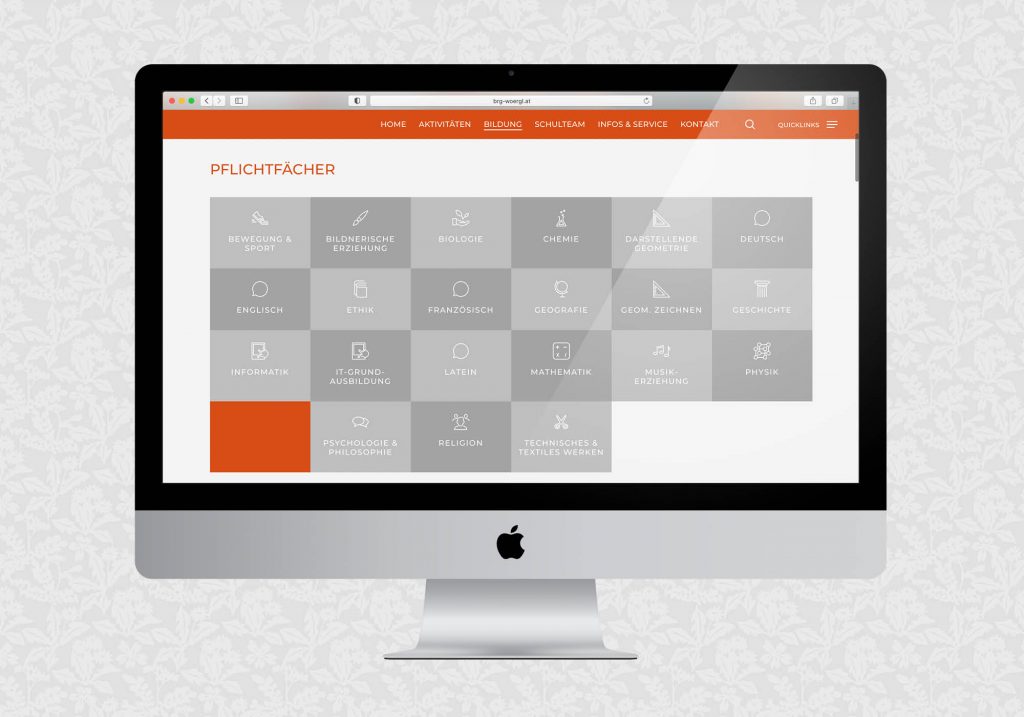 Website für das BRG Wörgl | © fein fein