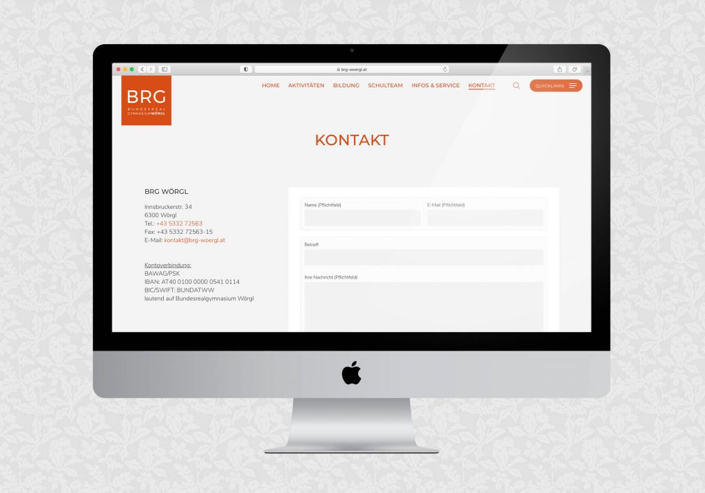 Website für das BRG Wörgl | © fein fein