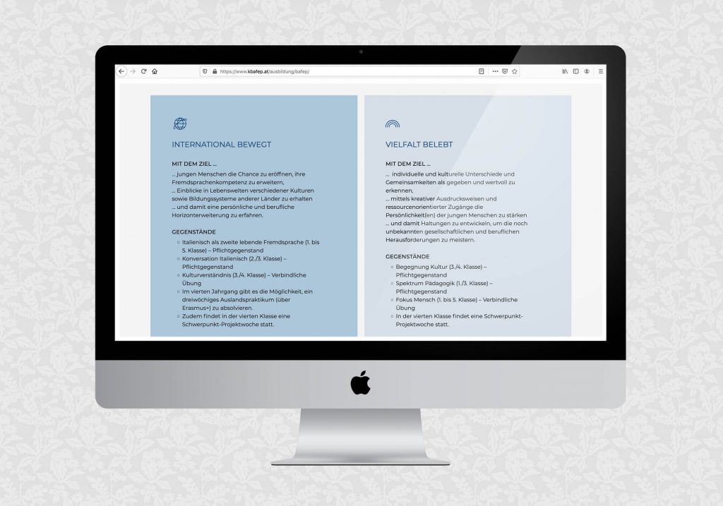 Website für KBAfEB | © fein fein