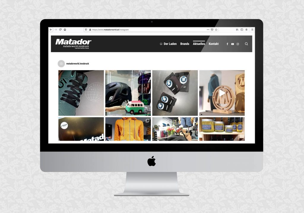 Website für matadorworld.innsbruck | © fein fein