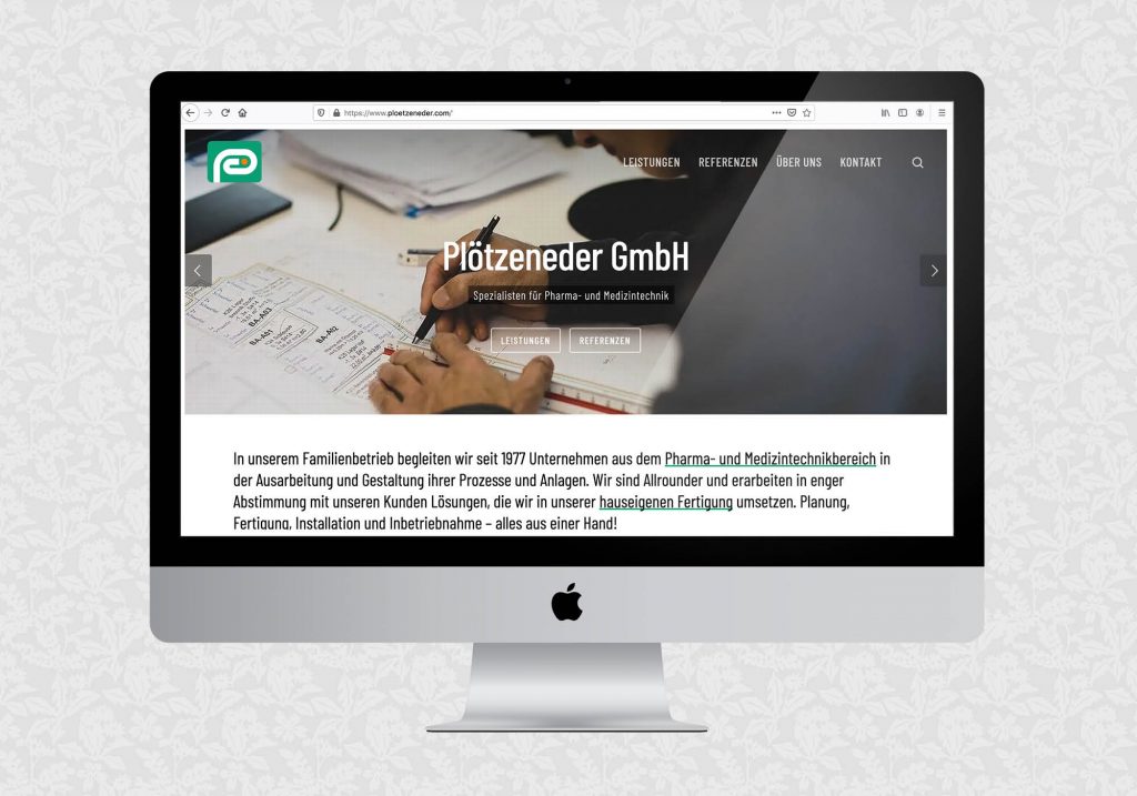 Website für die Plötzeneder GmbH | © fein fein