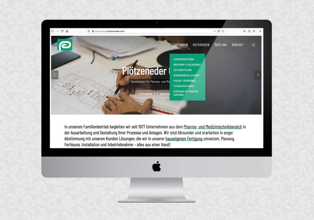 Website für die Plötzeneder GmbH | © fein fein