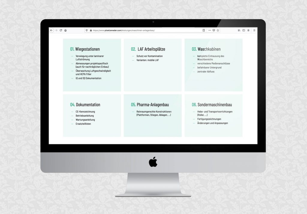 Website für die Plötzeneder GmbH | © fein fein