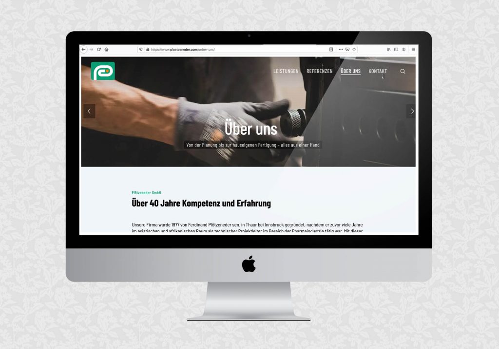 Website für die Plötzeneder GmbH | © fein fein