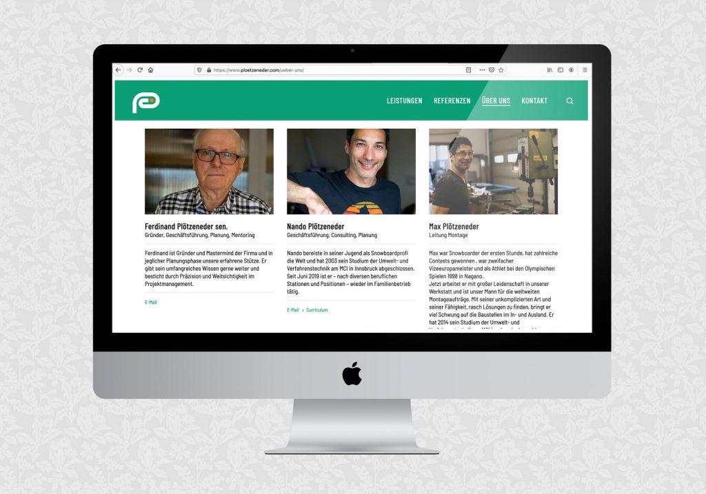 Website für die Plötzeneder GmbH | © fein fein