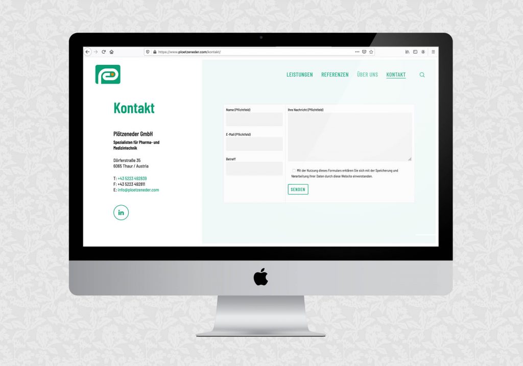 Website für die Plötzeneder GmbH | © fein fein