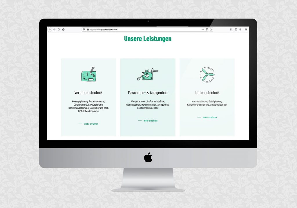 Website für die Plötzeneder GmbH | © fein fein