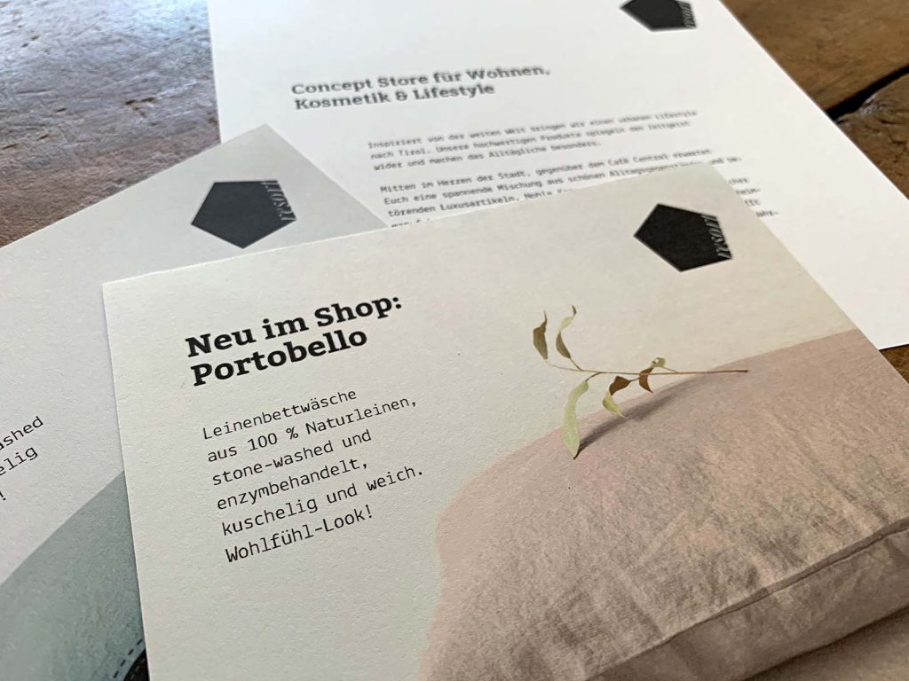 Schriftenkonzept für das Resort Innsbruck | © fein fein