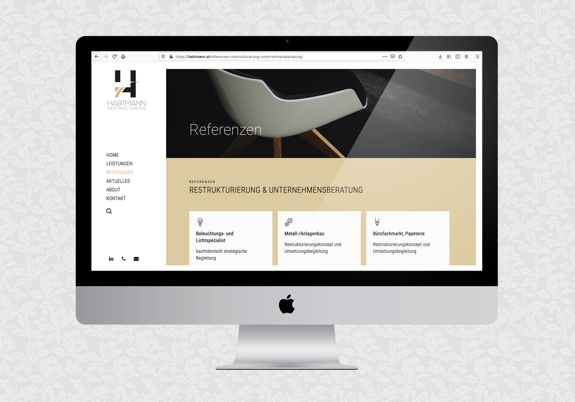 Website für Habtmann Restructuring | © fein fein