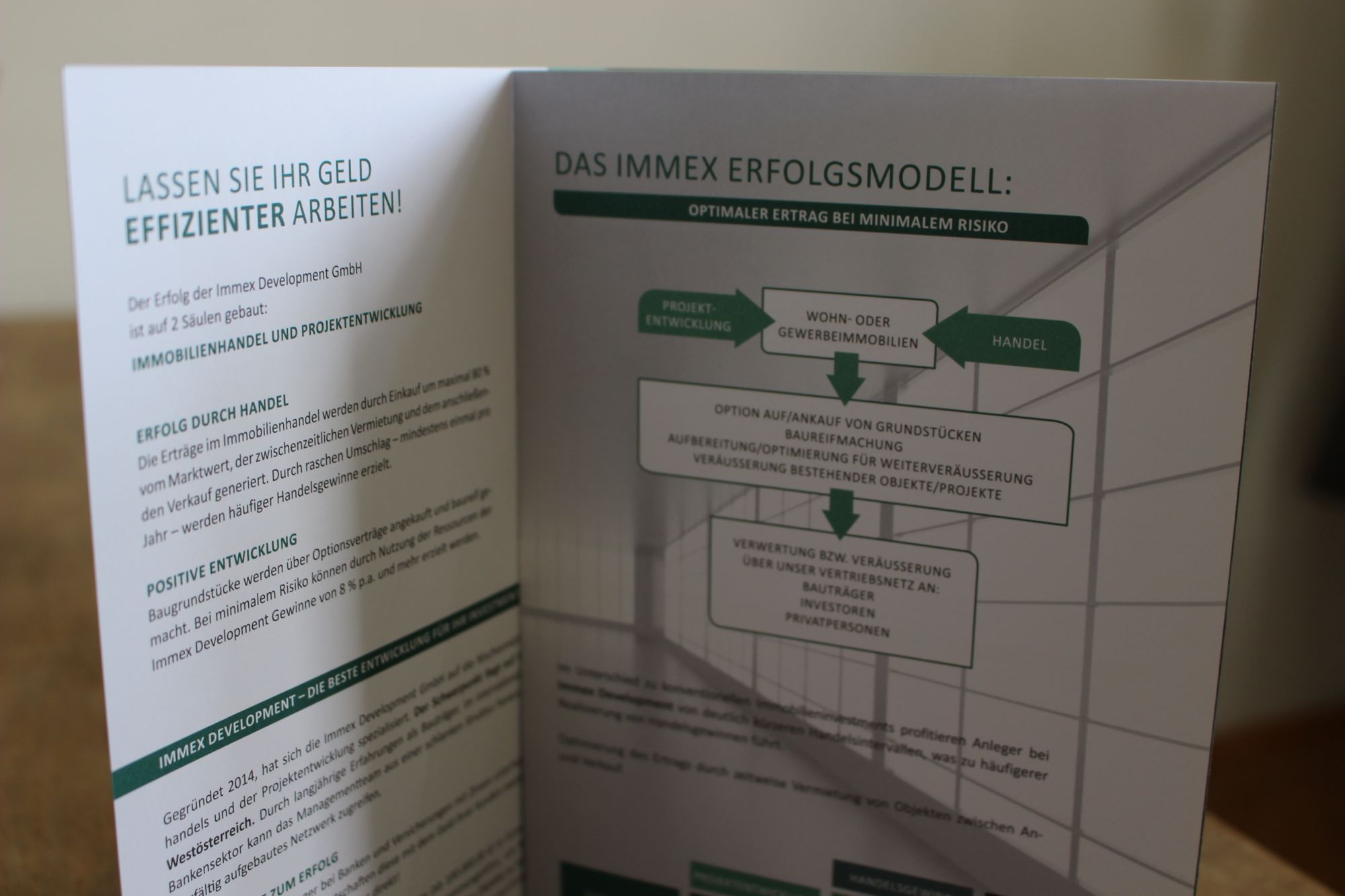 Folder für Immex Development GmbH