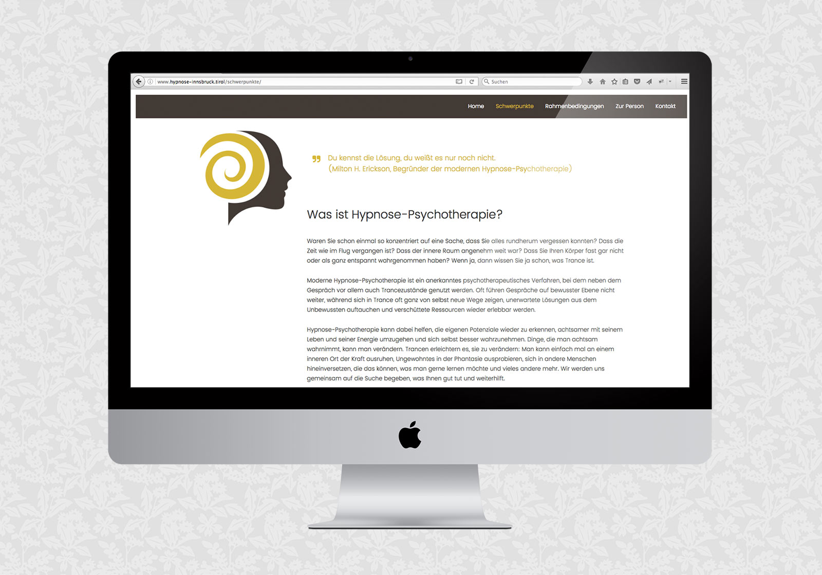 Website für Ruth Paul / Hypnose-Psychotherapie