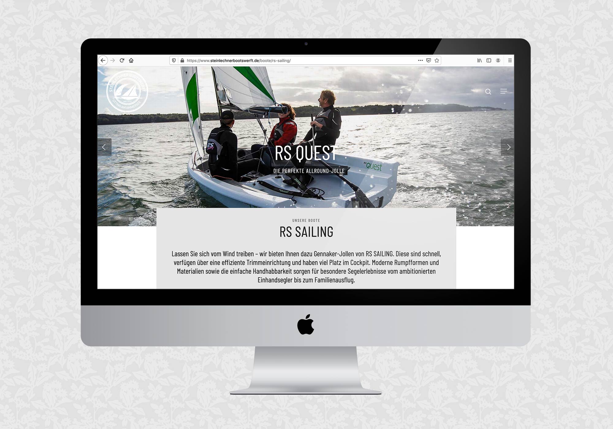 Website für die Steinlechner Bootswerft | © fein fein
