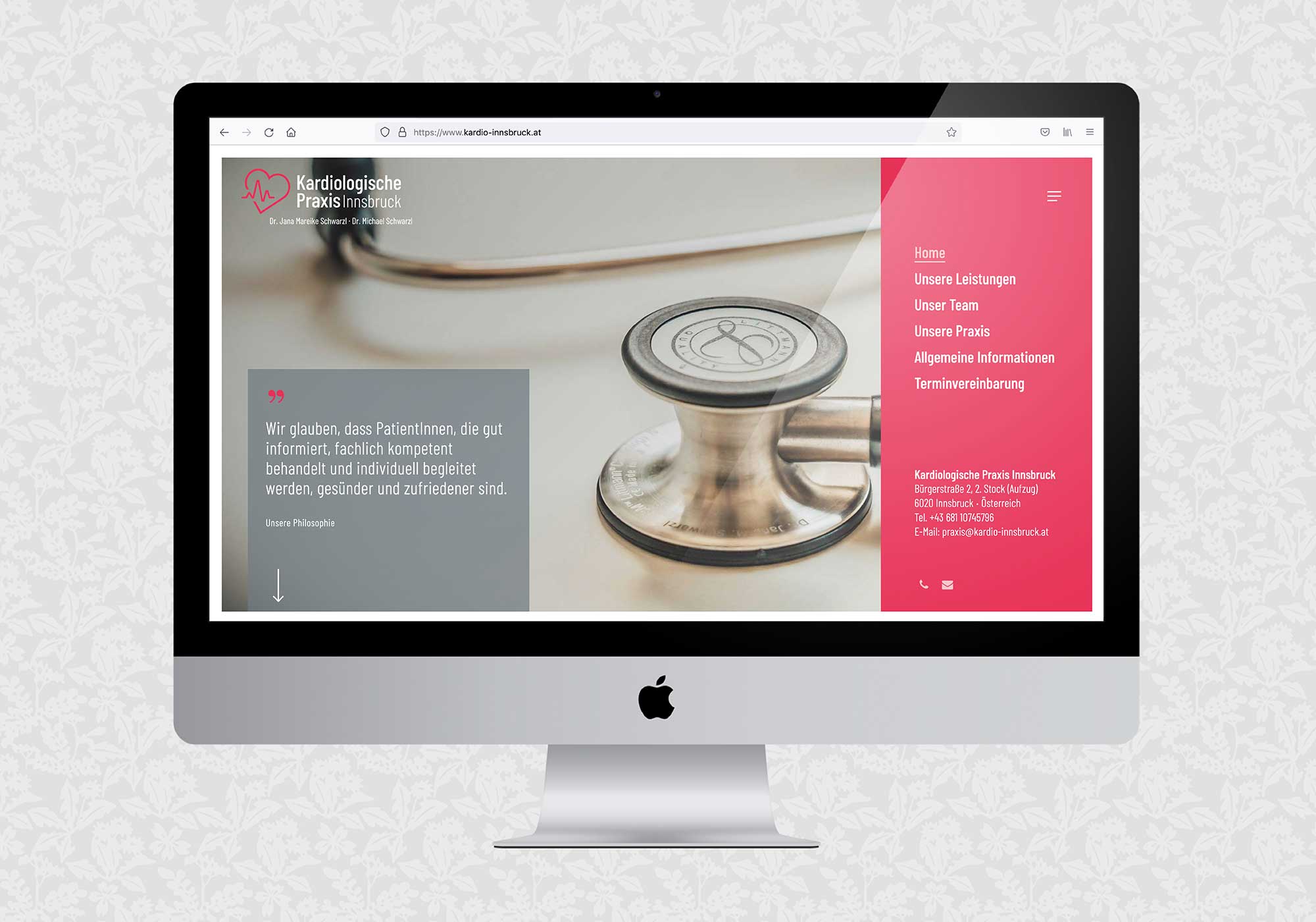 Website für die Kardiologische Praxis Innsbruck | © fein fein
