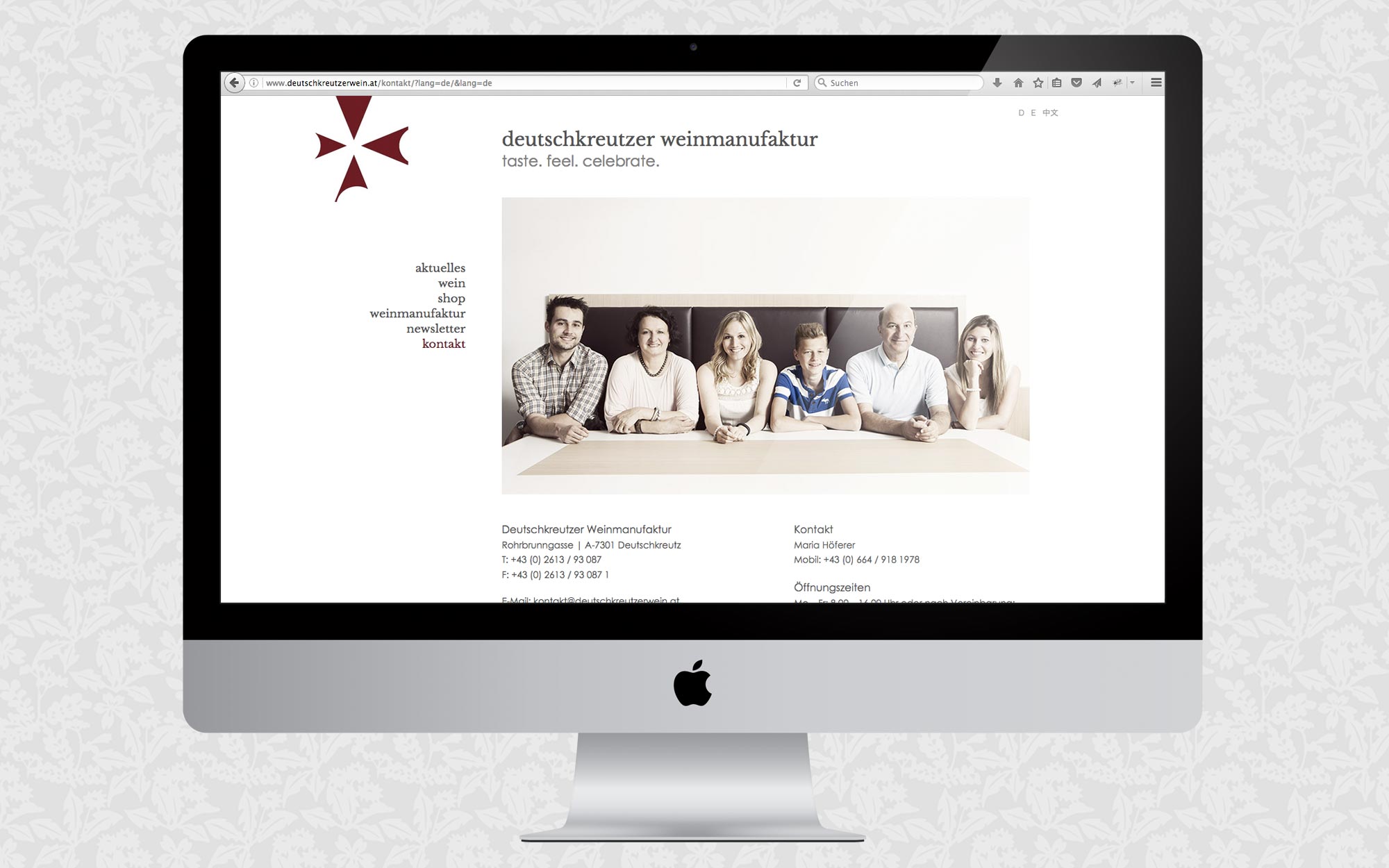 Website für die Deutschkreutzer Weinmanufaktur