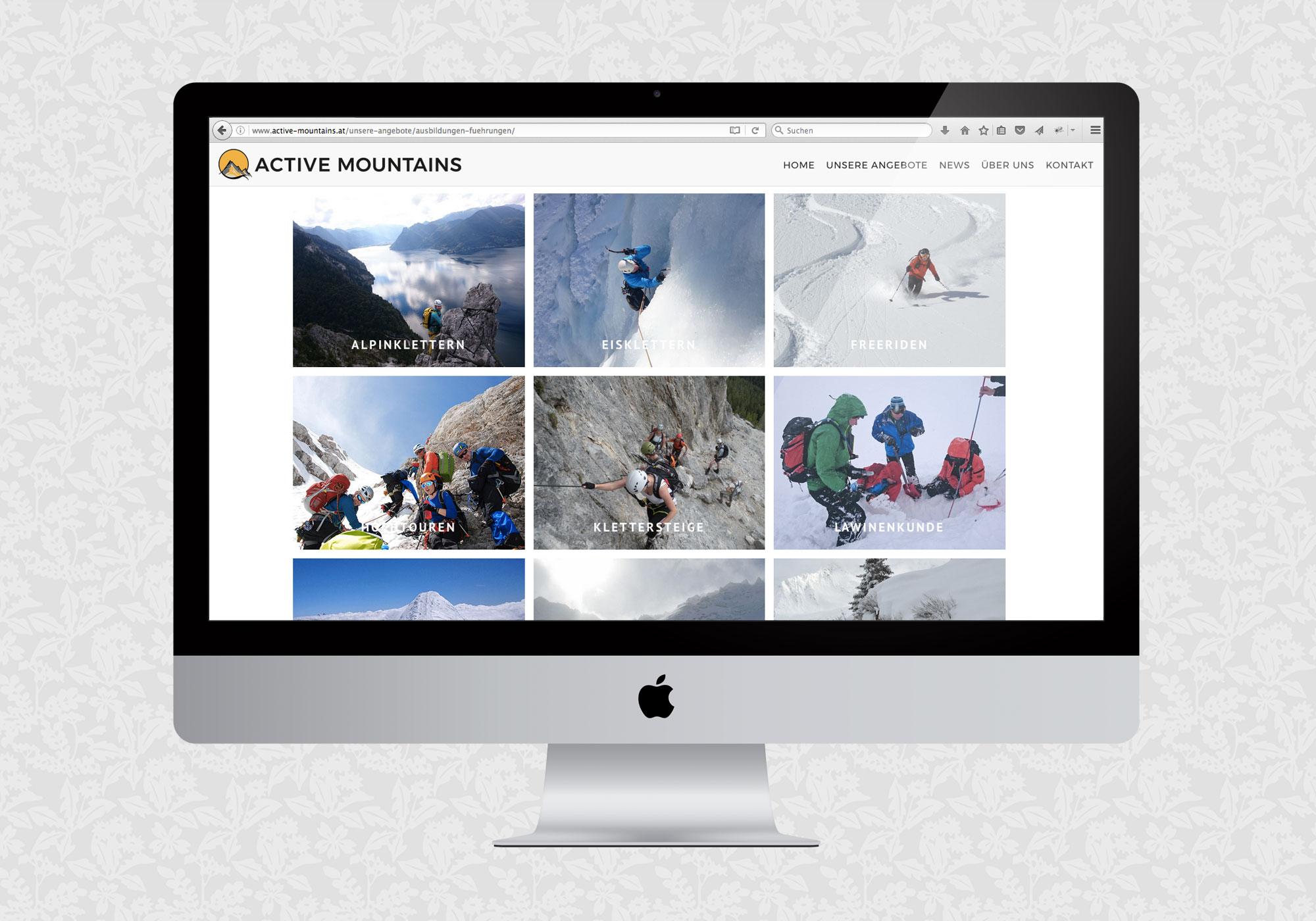 Website für Active Mountains Alpinschule
