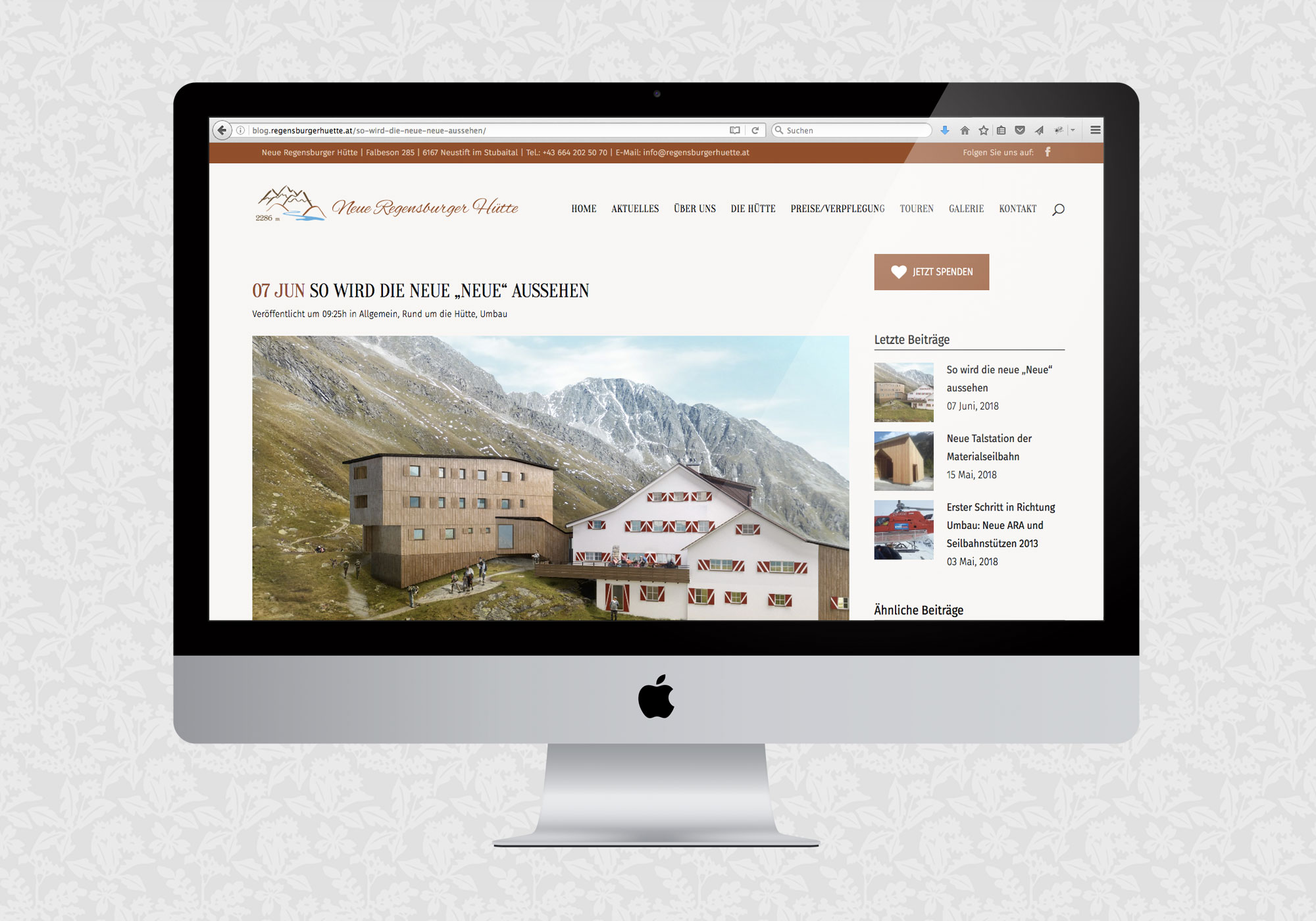 Blog für die Neue Regensburger Hütte / fein fein