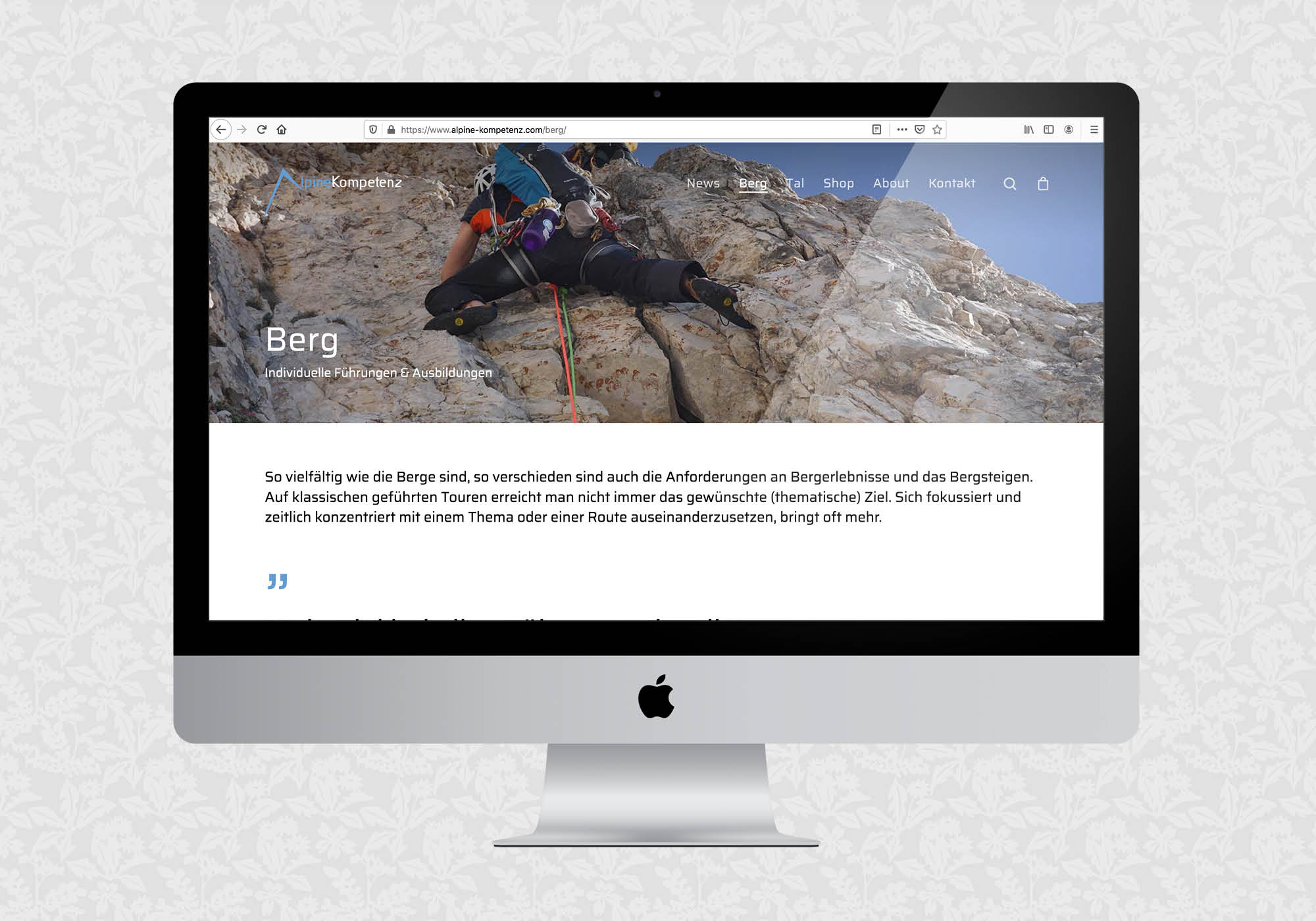 Website für Alpine Kompetenz | © fein fein