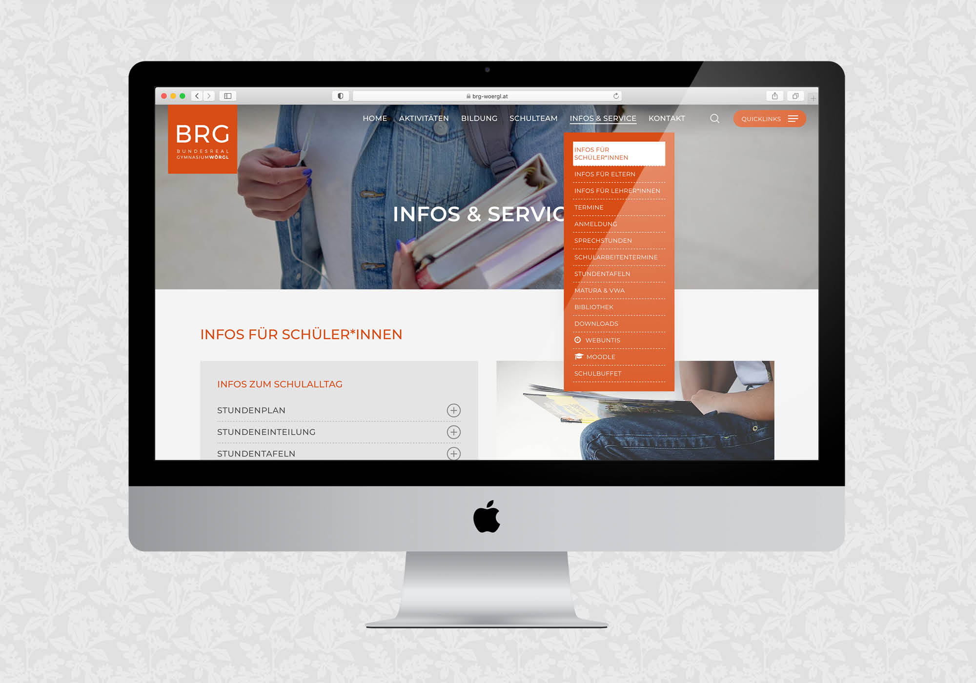 Website für das BRG Wörgl | © fein fein